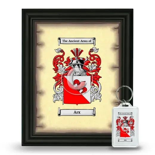 Arx Framed Coat of Arms and Keychain - Black