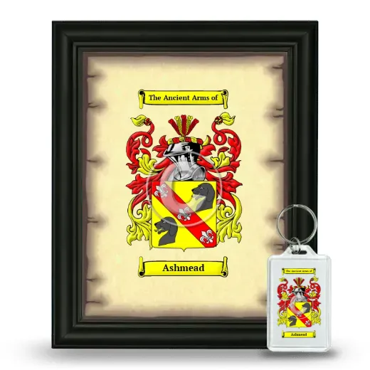 Ashmead Framed Coat of Arms and Keychain - Black