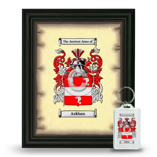 Askhan Framed Coat of Arms and Keychain - Black