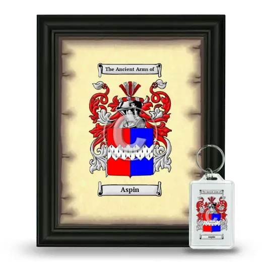 Aspin Framed Coat of Arms and Keychain - Black