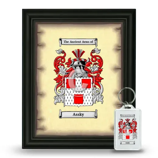 Assky Framed Coat of Arms and Keychain - Black