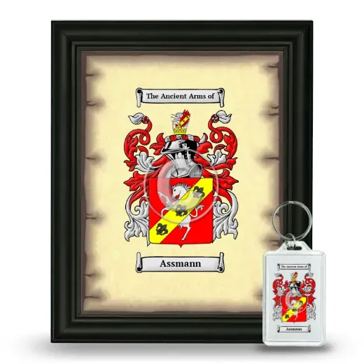Assmann Framed Coat of Arms and Keychain - Black