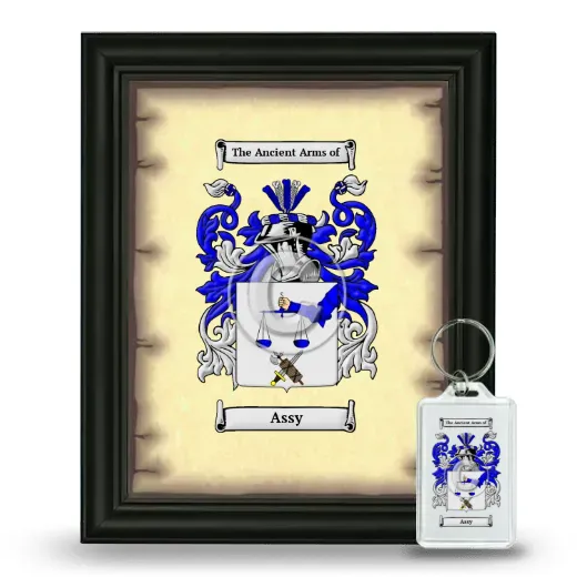Assy Framed Coat of Arms and Keychain - Black