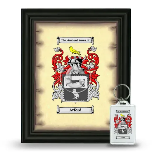 Atford Framed Coat of Arms and Keychain - Black