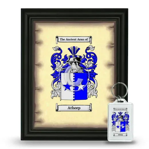 Athorp Framed Coat of Arms and Keychain - Black