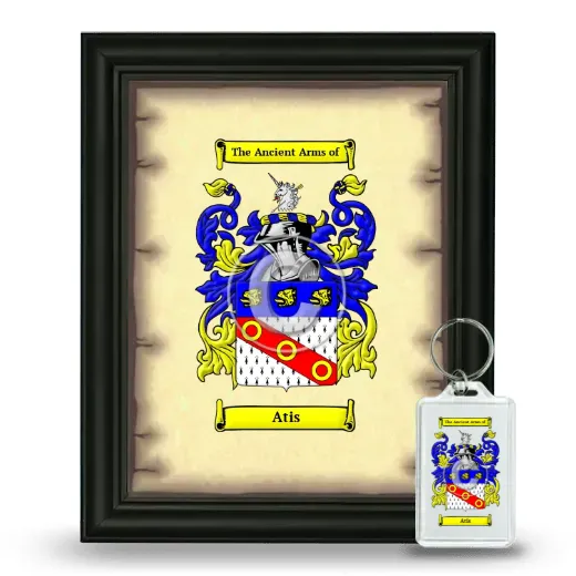 Atis Framed Coat of Arms and Keychain - Black