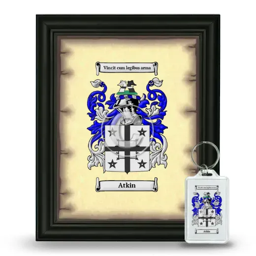 Atkin Framed Coat of Arms and Keychain - Black