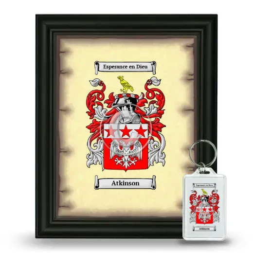 Atkinson Framed Coat of Arms and Keychain - Black