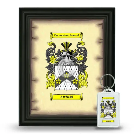 Attfield Framed Coat of Arms and Keychain - Black