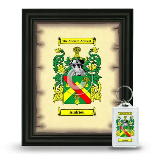 Audrieu Framed Coat of Arms and Keychain - Black