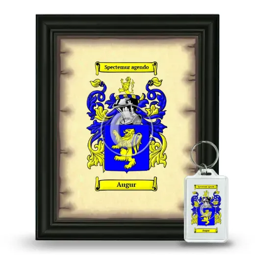 Augur Framed Coat of Arms and Keychain - Black