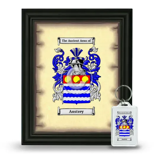 Austrey Framed Coat of Arms and Keychain - Black