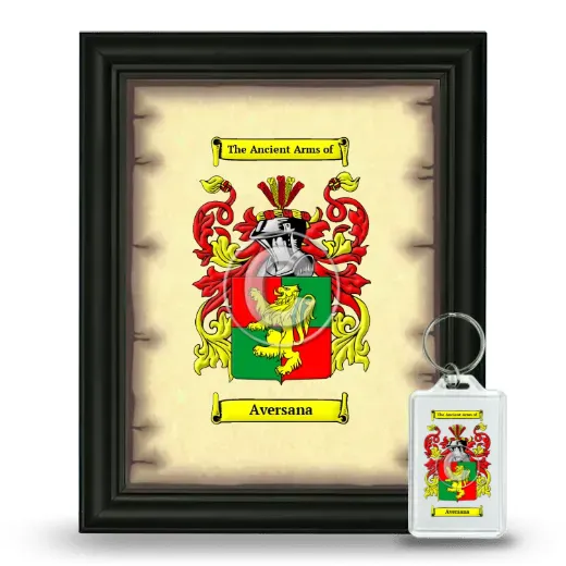 Aversana Framed Coat of Arms and Keychain - Black