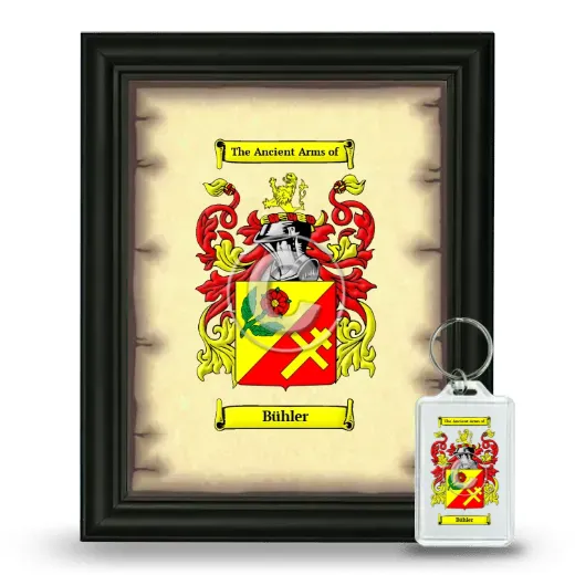 Bühler Framed Coat of Arms and Keychain - Black