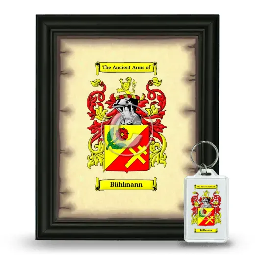 Bühlmann Framed Coat of Arms and Keychain - Black