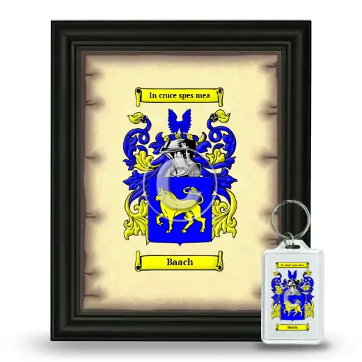 Baach Framed Coat of Arms and Keychain - Black