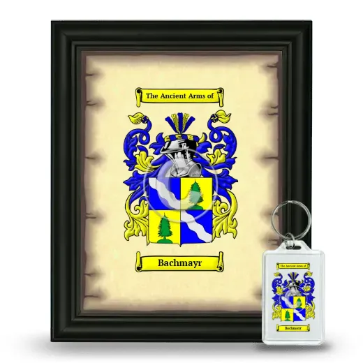 Bachmayr Framed Coat of Arms and Keychain - Black