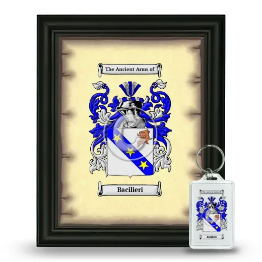 Bacilieri Framed Coat of Arms and Keychain - Black