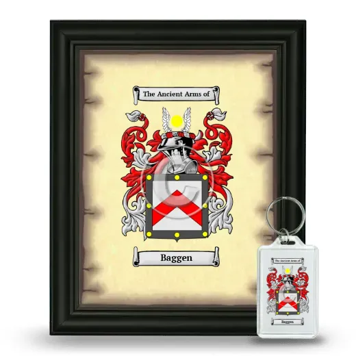 Baggen Framed Coat of Arms and Keychain - Black