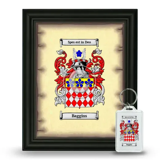 Baggins Framed Coat of Arms and Keychain - Black