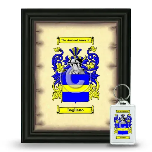 Bagliano Framed Coat of Arms and Keychain - Black