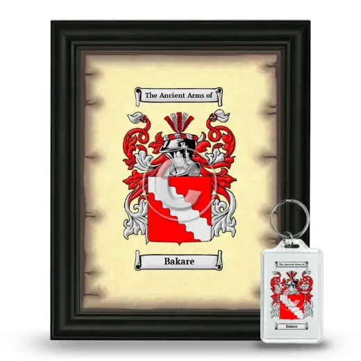 Bakare Framed Coat of Arms and Keychain - Black