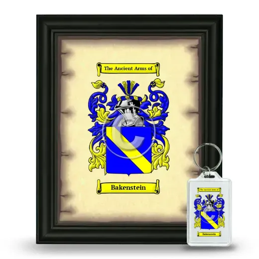 Bakenstein Framed Coat of Arms and Keychain - Black