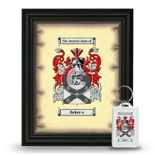 Baker-s Framed Coat of Arms and Keychain - Black