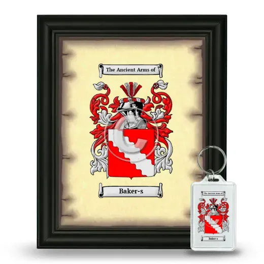 Baker-s Framed Coat of Arms and Keychain - Black