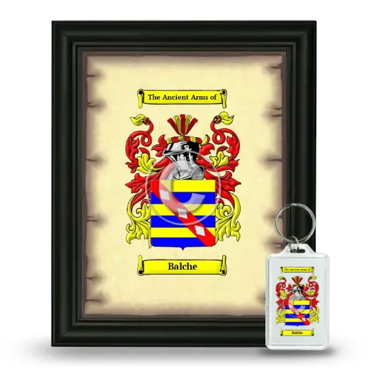 Balche Framed Coat of Arms and Keychain - Black