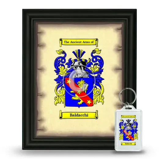 Baldacchi Framed Coat of Arms and Keychain - Black