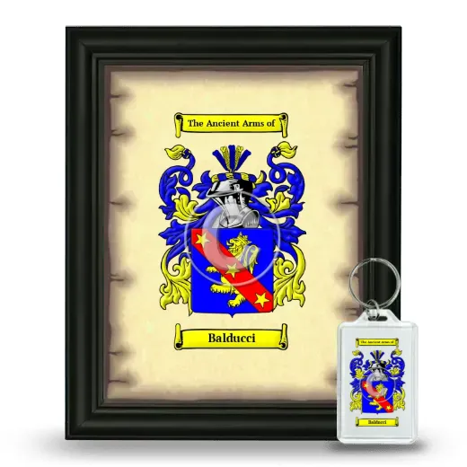 Balducci Framed Coat of Arms and Keychain - Black