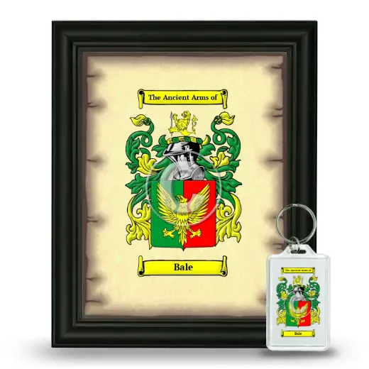 Bale Framed Coat of Arms and Keychain - Black