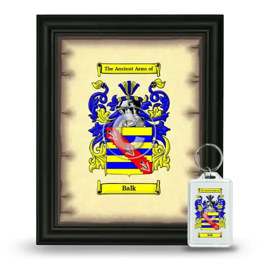 Balk Framed Coat of Arms and Keychain - Black