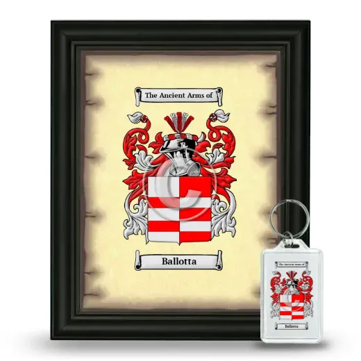 Ballotta Framed Coat of Arms and Keychain - Black