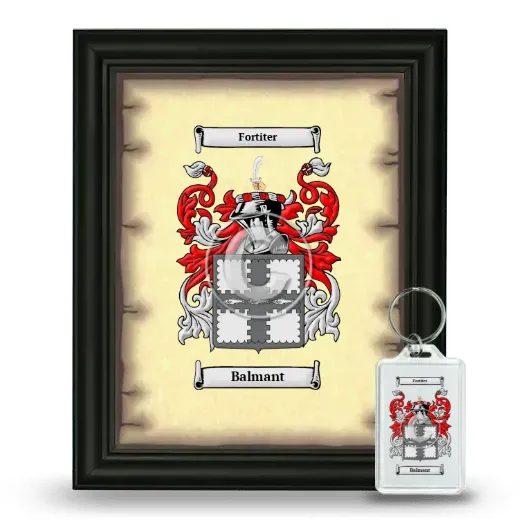 Balmant Framed Coat of Arms and Keychain - Black