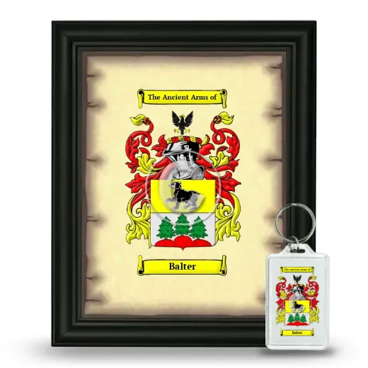 Balter Framed Coat of Arms and Keychain - Black