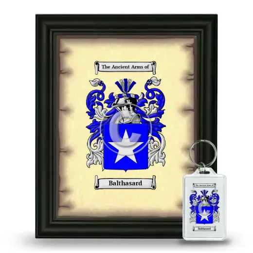 Balthasard Framed Coat of Arms and Keychain - Black