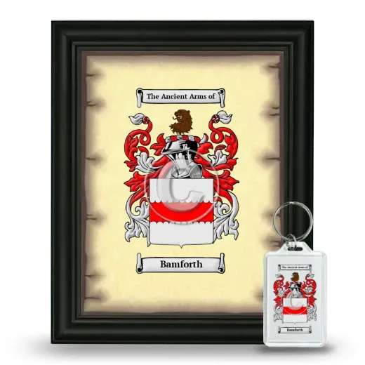 Bamforth Framed Coat of Arms and Keychain - Black