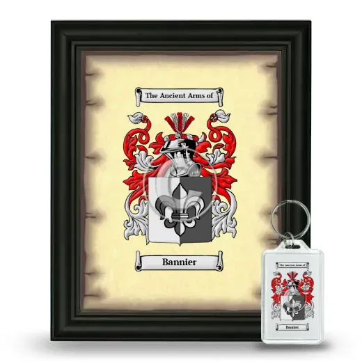 Bannier Framed Coat of Arms and Keychain - Black