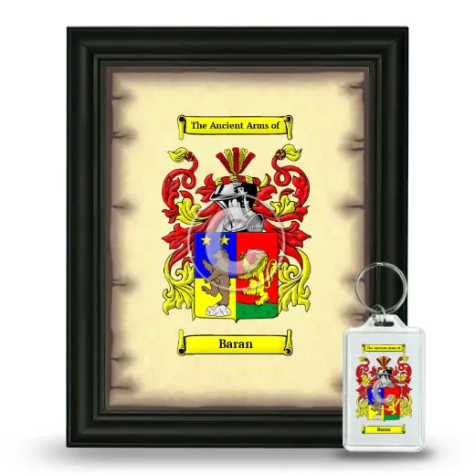 Baran Framed Coat of Arms and Keychain - Black