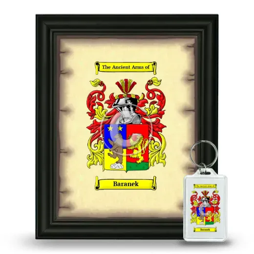 Baranek Framed Coat of Arms and Keychain - Black