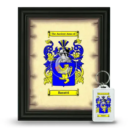 Baratti Framed Coat of Arms and Keychain - Black