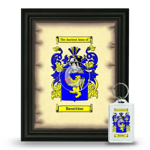 Barattino Framed Coat of Arms and Keychain - Black