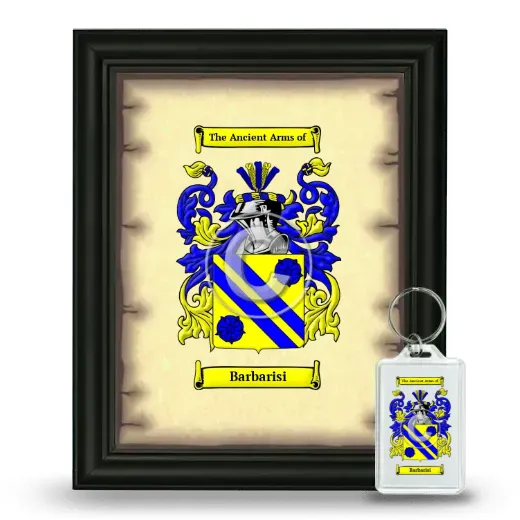 Barbarisi Framed Coat of Arms and Keychain - Black