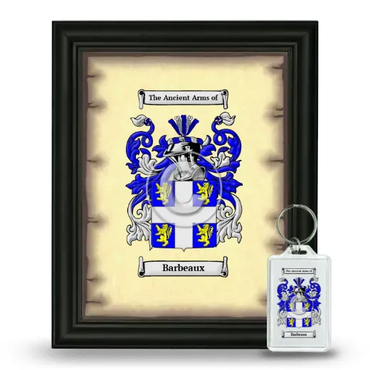 Barbeaux Framed Coat of Arms and Keychain - Black