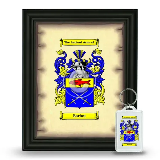 Barbot Framed Coat of Arms and Keychain - Black