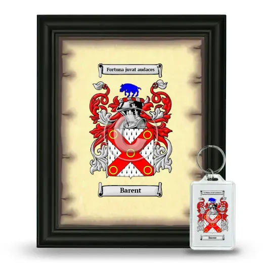 Barent Framed Coat of Arms and Keychain - Black
