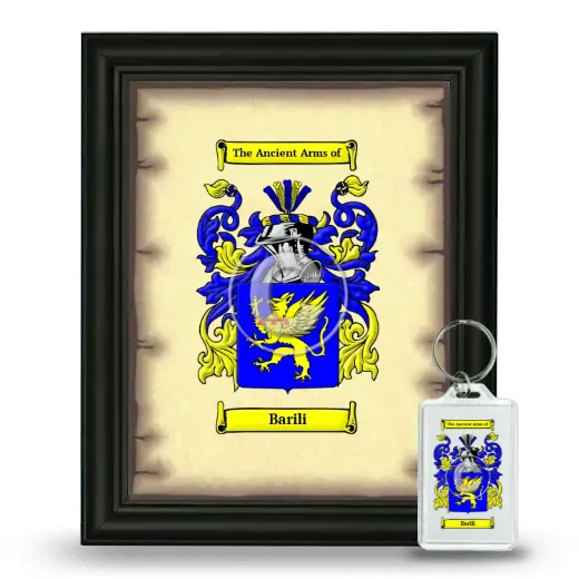 Barili Framed Coat of Arms and Keychain - Black