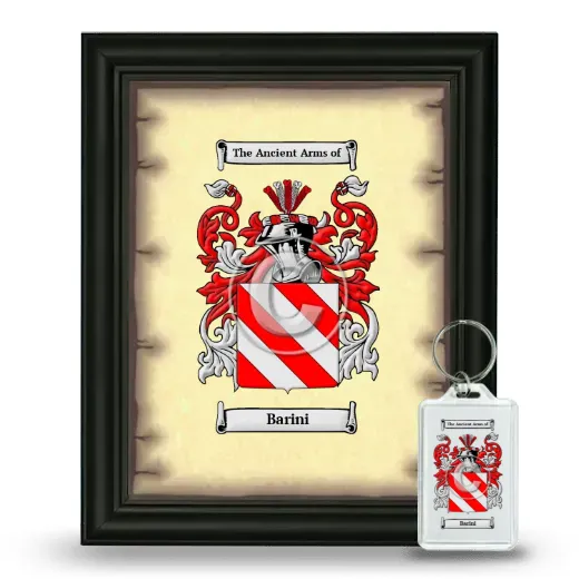 Barini Framed Coat of Arms and Keychain - Black